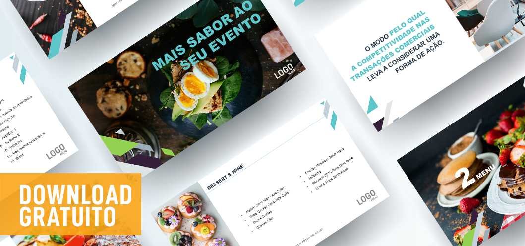 Template PPT & 144 ícones free